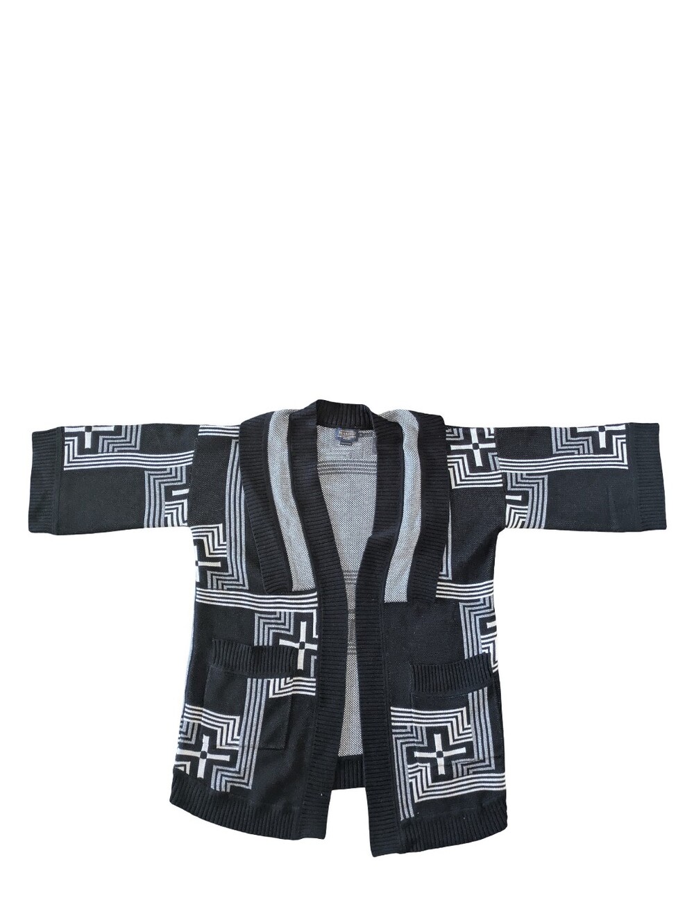 Pendleton Western Aztec Kimono Cardigan Medium Cotton Cozy Longline Oversized